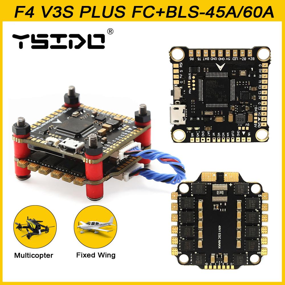 YSIDO NEW F4 V3S PLUS Flight Control FC Support BetaFlight/INAV BLS-45A/60A 4in1 ESC Stack For RC FPV Drone Plane Quadcopter
YSIDO NEW F4 V3S PLUS Flight Control FC Support BetaFlight/INAV BLS-45A/60A 4in1 ESC Stack For RC FPV Drone Plane Quadcopter