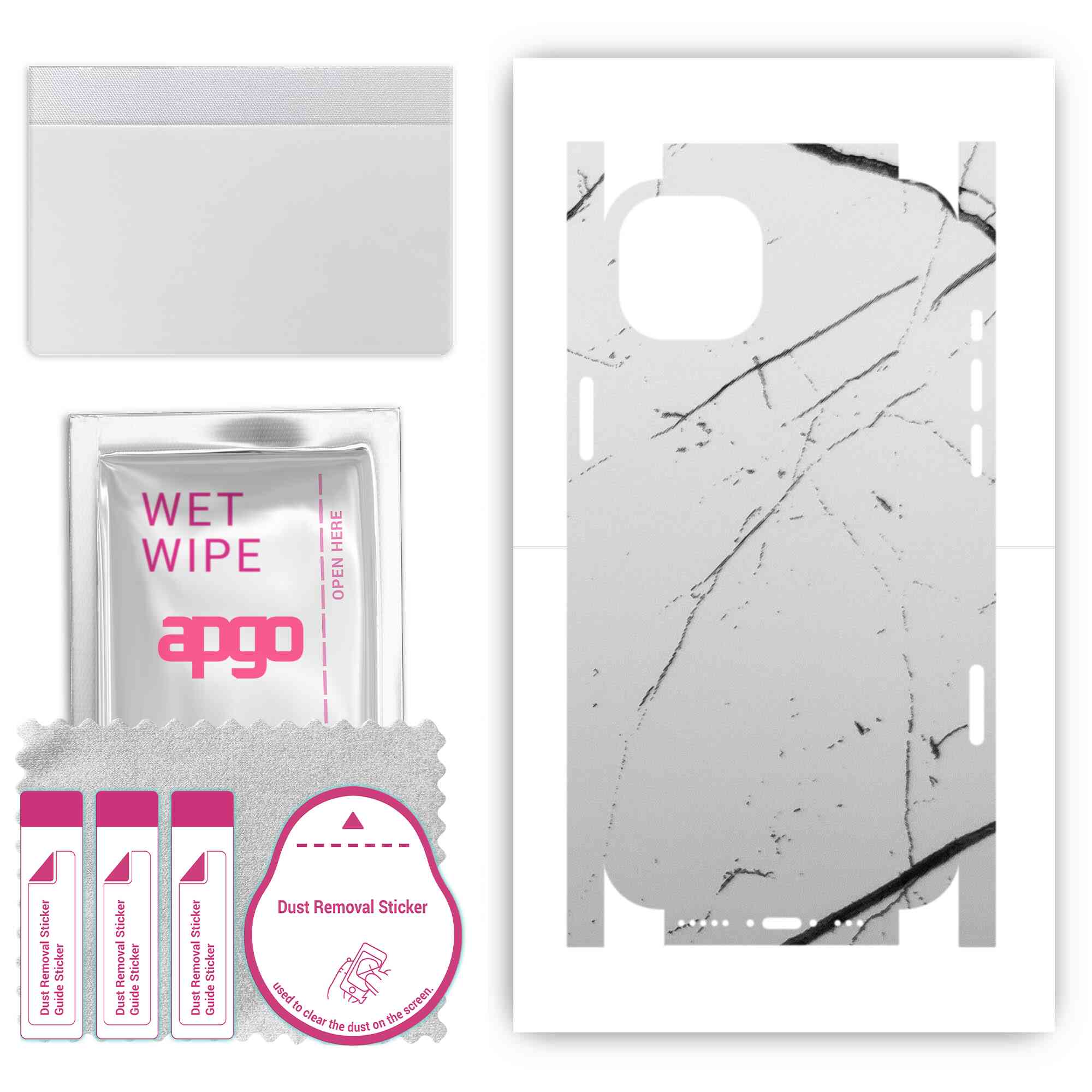 apgo Protective Skin Sticker for the back+sides compatible with Apple iPhone 14, Full Wrap Film, Foil, Vinyl - Pattern White Marble
apgo Protective Skin Sticker for the back+sides compatible with Apple iPhone 14, Full Wrap Film, Foil, Vinyl - Pattern White Marble
