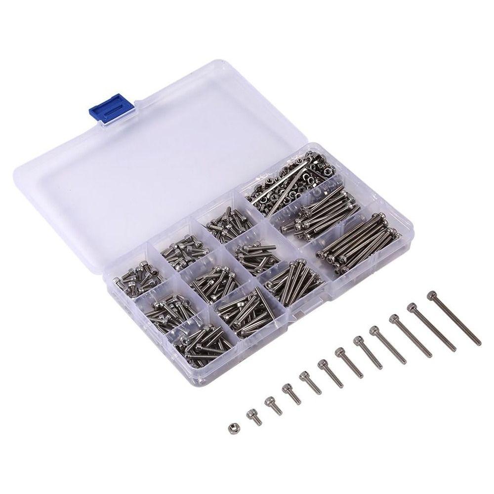 440 Pcs M3 X 6mm/ 8mm/ 10mm/ 12mm/ 16mm/ 18mm/ 20mm/ 25mm/ 30mm/ 35mm/ 40mm Hex Socket Screw
440 Pcs M3 X 6mm/ 8mm/ 10mm/ 12mm/ 16mm/ 18mm/ 20mm/ 25mm/ 30mm/ 35mm/ 40mm Hex Socket Screw