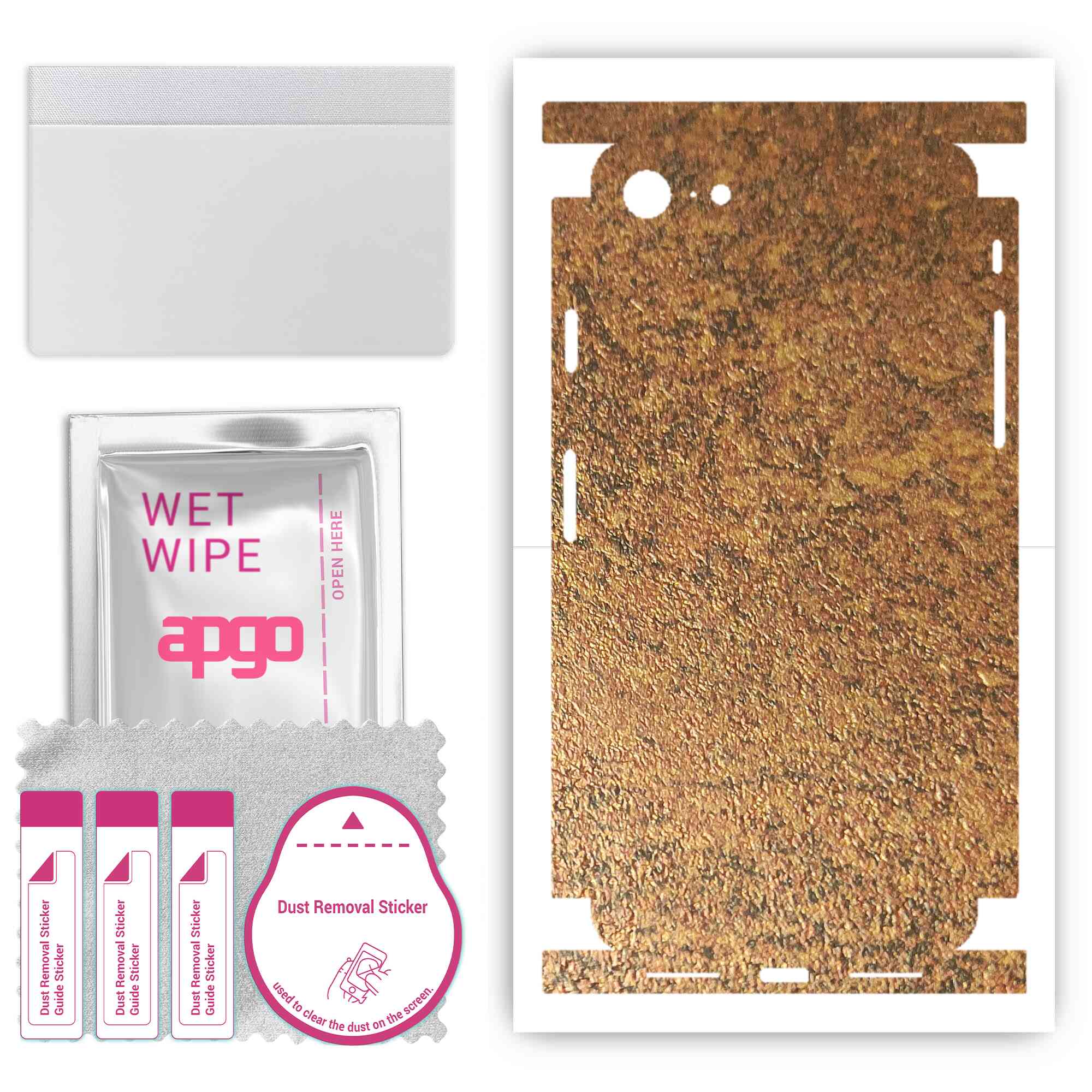 Apgo Protective Skin Sticker for the back+sides compatible with Apple iPhone 8, Full Wrap Film, Foil, Vinyl - Pattern Rusty Copper
Apgo Protective Skin Sticker for the back+sides compatible with Apple iPhone 8, Full Wrap Film, Foil, Vinyl - Pattern Rusty Copper