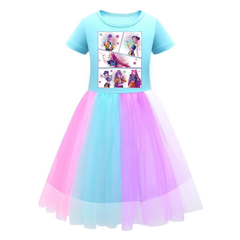 Дитяча Дівчатка K-POP Румі Зої Міра Принт Сітка Веселка Круглий Виріз Короткий Рукав Повсякденна Бавовняна Сукня 150cm
Дитяча Дівчатка K-POP Румі Зої Міра Принт Сітка Веселка Круглий Виріз Короткий Рукав Повсякденна Бавовняна Сукня 150cm