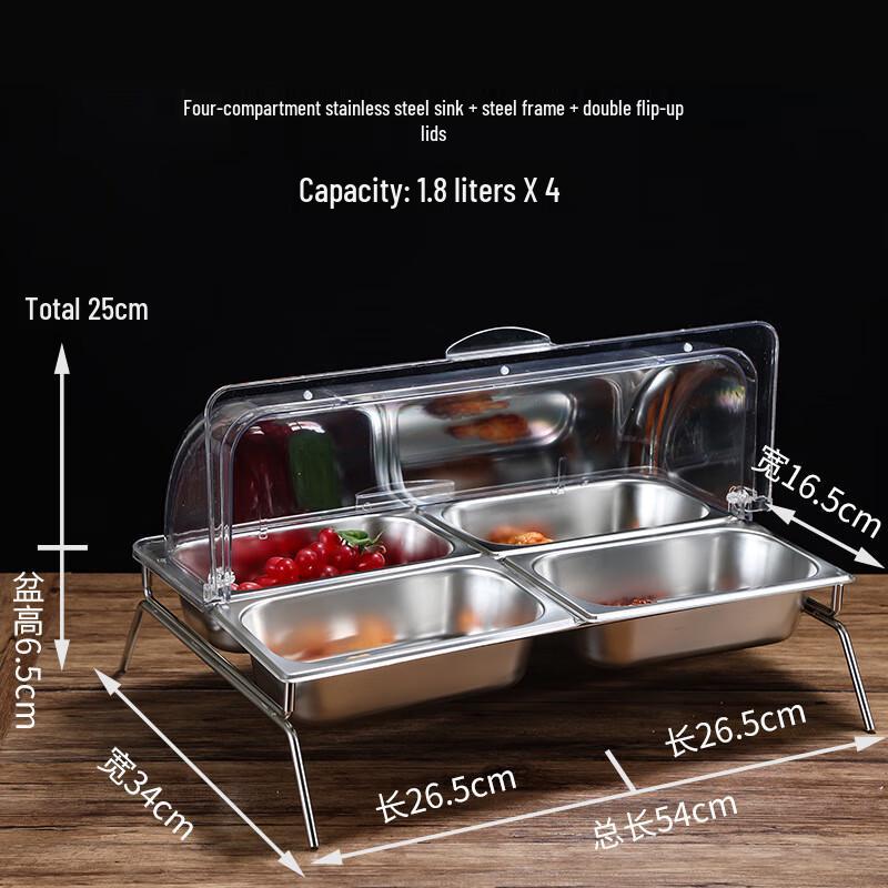 Shuchu Stainless Steel Flip-Top Buffet Food Display Pans with Covers
Shuchu Stainless Steel Flip-Top Buffet Food Display Pans with Covers
