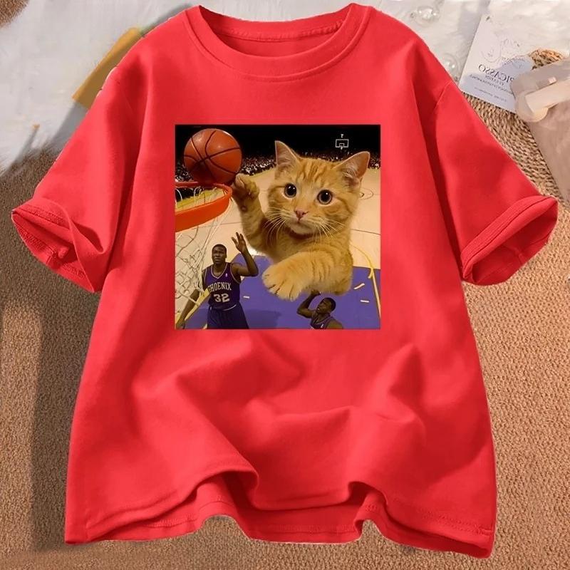 Funny Cat Slam Dunk Basketball Meme Tshirt Women Casual Harajuku Short Sleeve T Shirt Streetwear Tees Clothing Graphic T Shirts XXXL червоний
Funny Cat Slam Dunk Basketball Meme Tshirt Women Casual Harajuku Short Sleeve T Shirt Streetwear Tees Clothing Graphic T Shirts XXXL червоний
