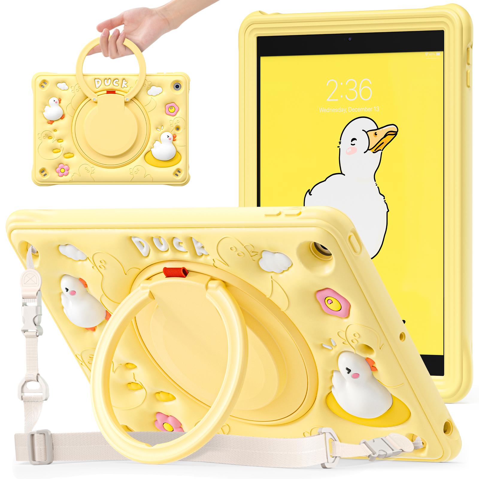 For iPad 10.2 (2021)/(2020)/(2019) Case Duck Design Hand Kickstand PC+Silicone Tablet Cover with Shoulder Strap A
For iPad 10.2 (2021)/(2020)/(2019) Case Duck Design Hand Kickstand PC+Silicone Tablet Cover with Shoulder Strap A