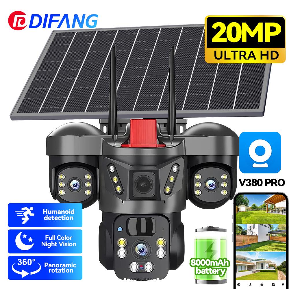 V380 Solar Outdoor HD Camera with Three-Screen, Full-Color Night Vision, and Mobile Remote Monitoring. WIFI - No Memory
V380 Solar Outdoor HD Camera with Three-Screen, Full-Color Night Vision, and Mobile Remote Monitoring. WIFI - No Memory
