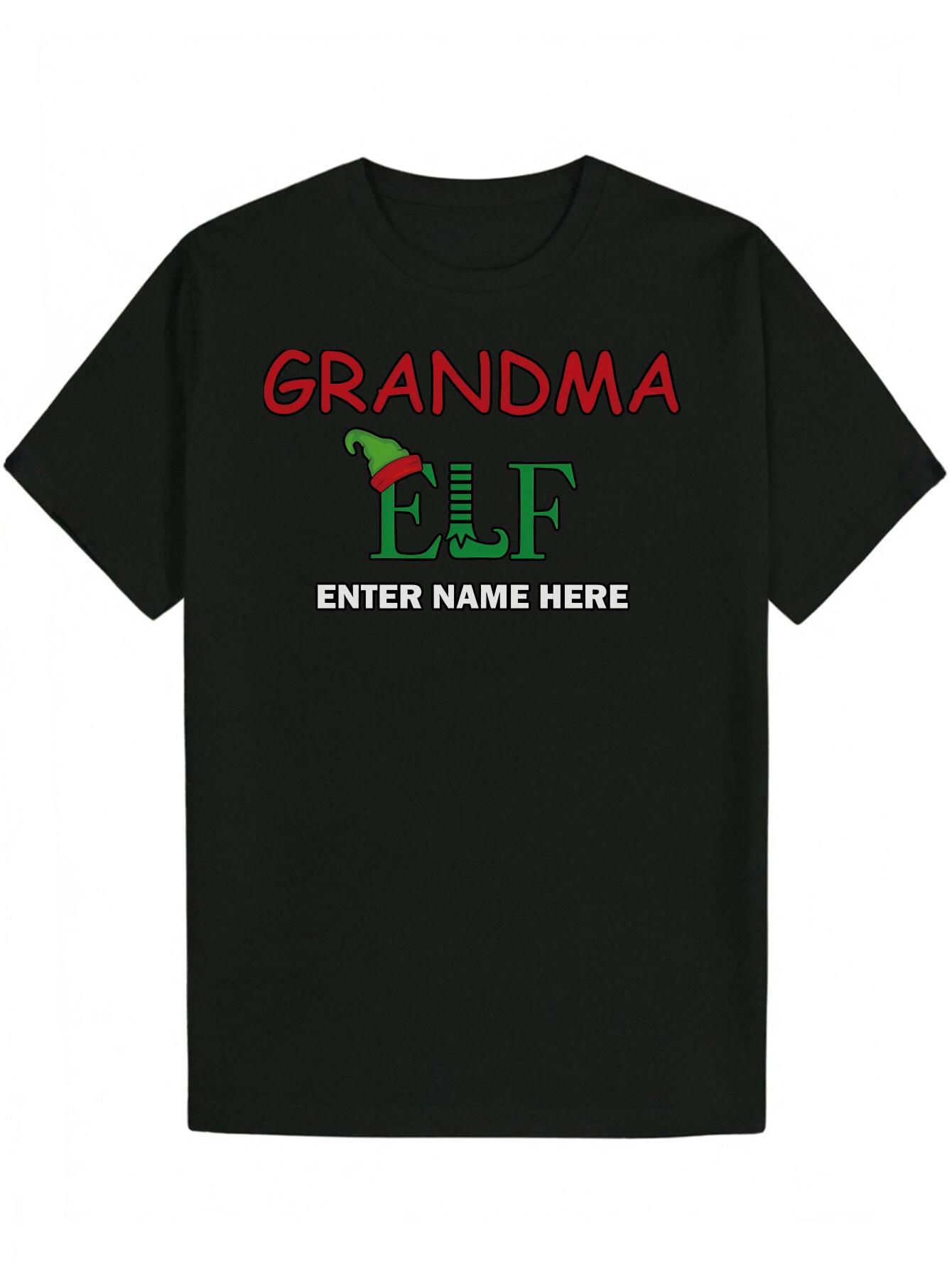 Crew Neck Polyester T-shirt with GRANDMA Elf Graphic Print - Green & Red XXL
Crew Neck Polyester T-shirt with GRANDMA Elf Graphic Print - Green & Red XXL