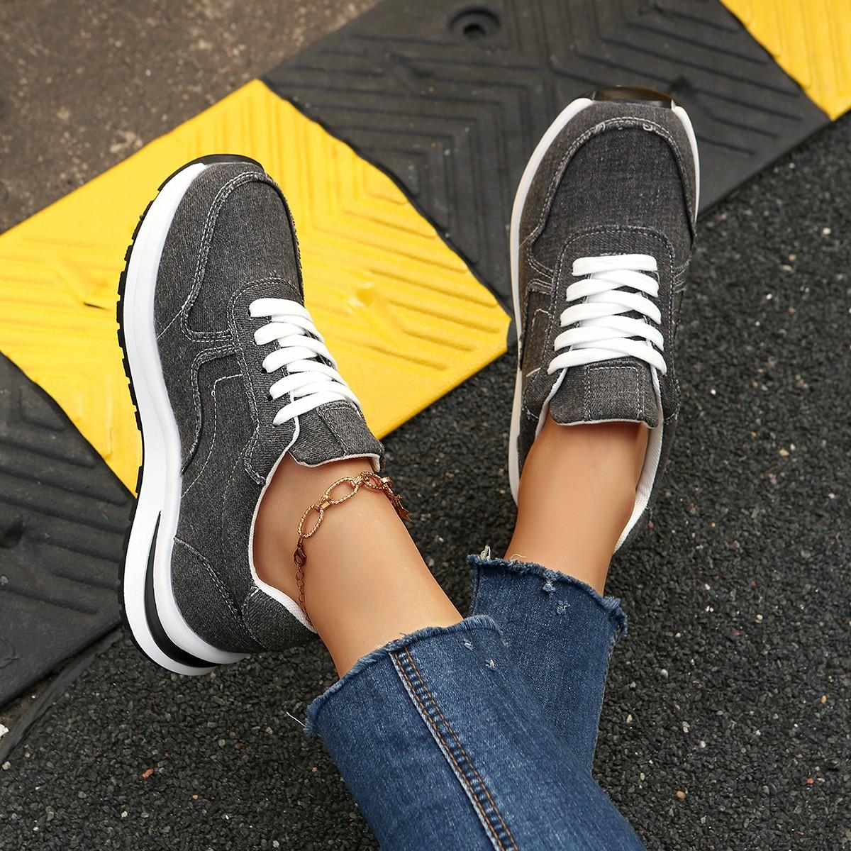 Модные Удобные Джинсовые Кеды для Шитья для Женщин Осень Повседневные Однотонные на Шнуровке Женская Спортивная Обувь Легкая Обувь для Ходьбы Женская 35 чёрный
Модные Удобные Джинсовые Кеды для Шитья для Женщин Осень Повседневные Однотонные на Шнуровке Женская Спортивная Обувь Легкая Обувь для Ходьбы Женская 35 чёрный