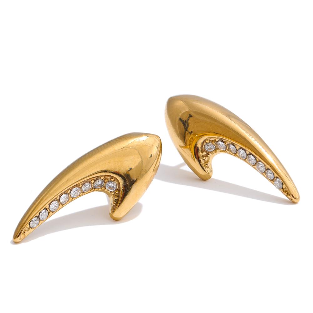 Yhpup Stylish Unique Stainless Steel Zirconia Geometric Stud Earrings Gold & Platinum Plated Versatile Popular Daily Jewelry
Yhpup Stylish Unique Stainless Steel Zirconia Geometric Stud Earrings Gold & Platinum Plated Versatile Popular Daily Jewelry