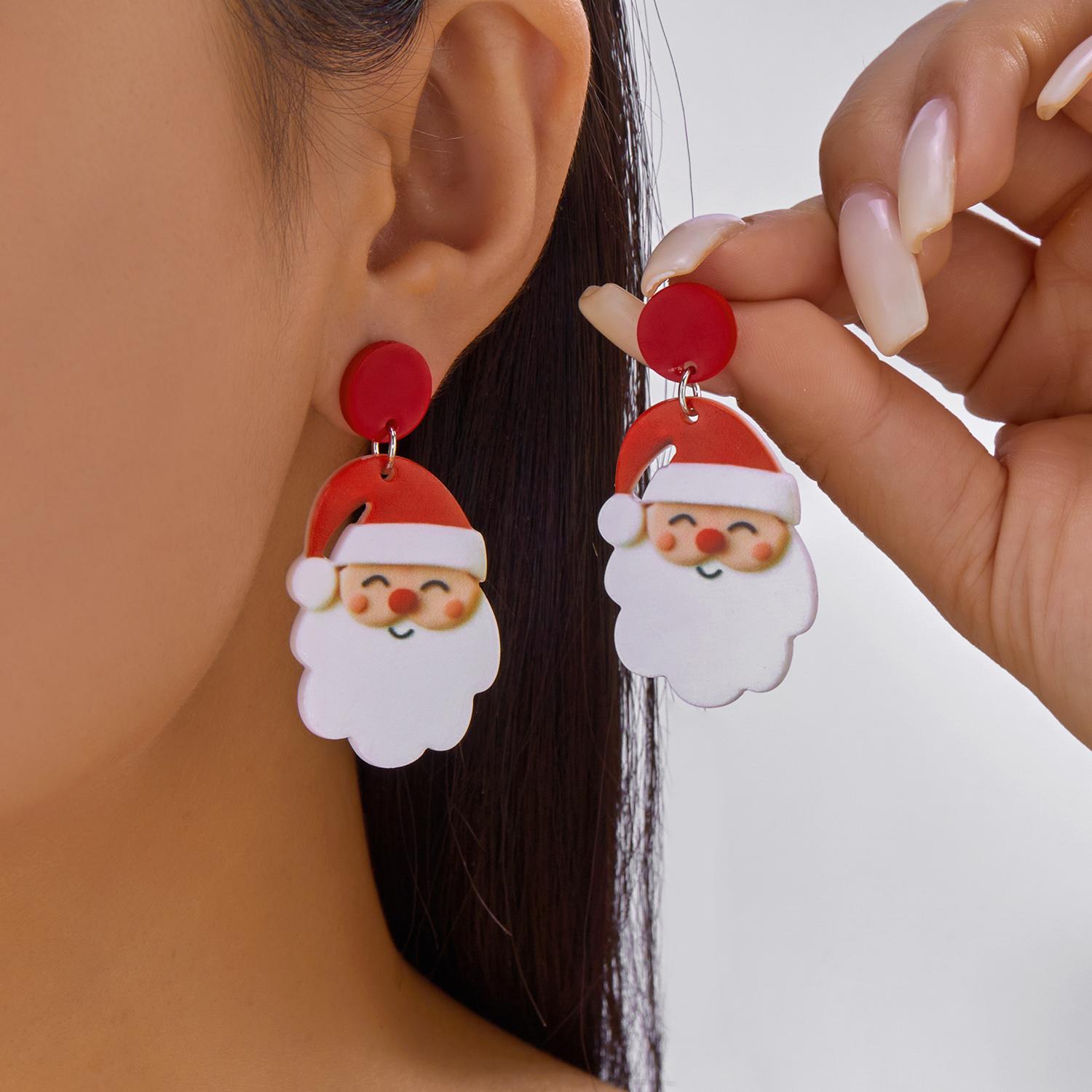 Cute Santa Claus Dangle Earrings For Women Acrylic Cartoon Snowman Elk Christmas Tree Bulb Pendant Earring Girls New Year Gift
Cute Santa Claus Dangle Earrings For Women Acrylic Cartoon Snowman Elk Christmas Tree Bulb Pendant Earring Girls New Year Gift