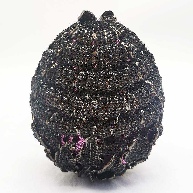 WHTUOHENG Silver Pineapple Minaudiere Clutch Crystal Diamond Evening Handbag Wedding Dinner Party Cocktail Brand Purse Clutches 16cmX13cmX7cm
WHTUOHENG Silver Pineapple Minaudiere Clutch Crystal Diamond Evening Handbag Wedding Dinner Party Cocktail Brand Purse Clutches 16cmX13cmX7cm