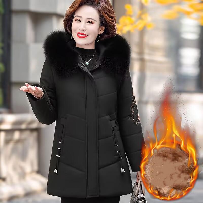 Middle Aged Women Winter Jacket Hooded Warm Women Parkas Short Cotton Padded Coat XL червоний
Middle Aged Women Winter Jacket Hooded Warm Women Parkas Short Cotton Padded Coat XL червоний