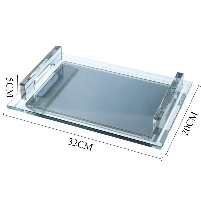 Crystal Tray with Handle Luxury Nordic Simple Storage Trays Tea Cup Fruit Storage Plate Home Kitchen Organizer Decorative Trays сірий
Crystal Tray with Handle Luxury Nordic Simple Storage Trays Tea Cup Fruit Storage Plate Home Kitchen Organizer Decorative Trays сірий