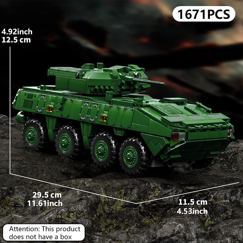 ZBL-19 wheeled assault vehicle building blocks, armored personnel carriers, children s puzzle assembly toys, boys handmade DIY
ZBL-19 wheeled assault vehicle building blocks, armored personnel carriers, children s puzzle assembly toys, boys handmade DIY