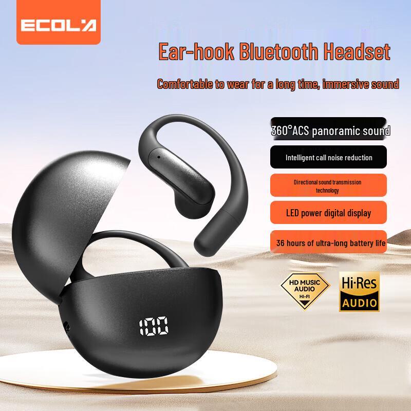 ECOLA ER28 Wireless Bluetooth Ear-Hook Headset
ECOLA ER28 Wireless Bluetooth Ear-Hook Headset