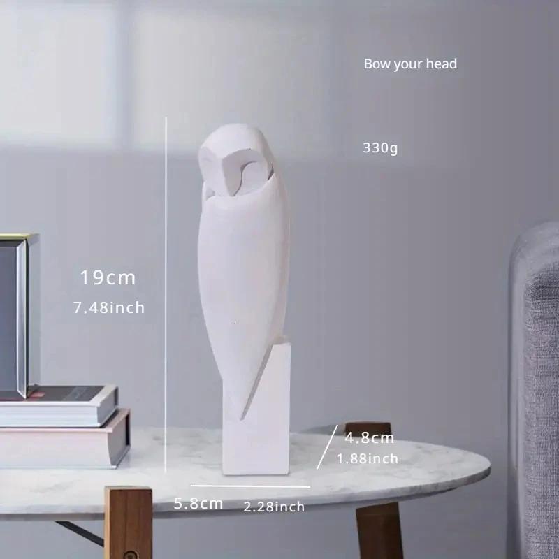 Minimalist Owl Statue Sculpture, Animal Decorative Figurine for Bookshelf Living Room Office Cabinet Decor, Gift
Minimalist Owl Statue Sculpture, Animal Decorative Figurine for Bookshelf Living Room Office Cabinet Decor, Gift