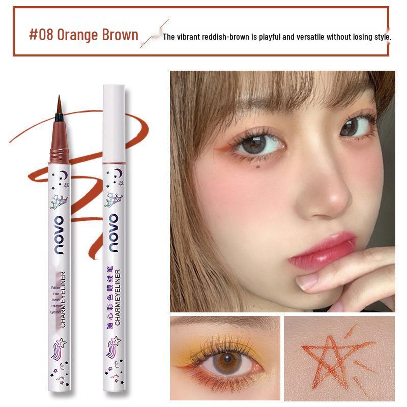 NOVO Freehand Ultra-Fine Waterproof Eyeliner Pen - Long-lasting, Sweatproof, Smudge-proof, Soft Brush for Beginners. оранжевый/кофейный
NOVO Freehand Ultra-Fine Waterproof Eyeliner Pen - Long-lasting, Sweatproof, Smudge-proof, Soft Brush for Beginners. оранжевый/кофейный