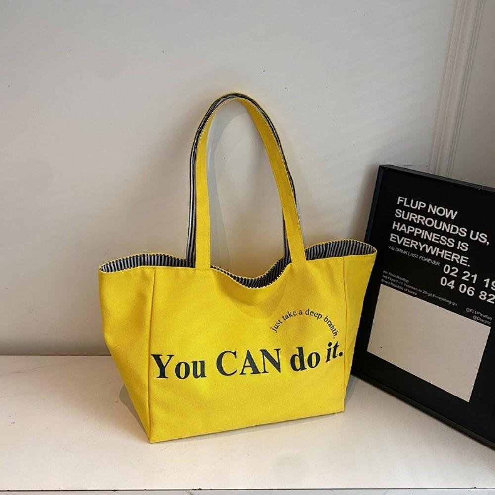 Fashion Double-Sided Tote Bag Large Capacity Durable Shoulder Bag Versatile Canvas Bag Daily Use жёлтый
Fashion Double-Sided Tote Bag Large Capacity Durable Shoulder Bag Versatile Canvas Bag Daily Use жёлтый