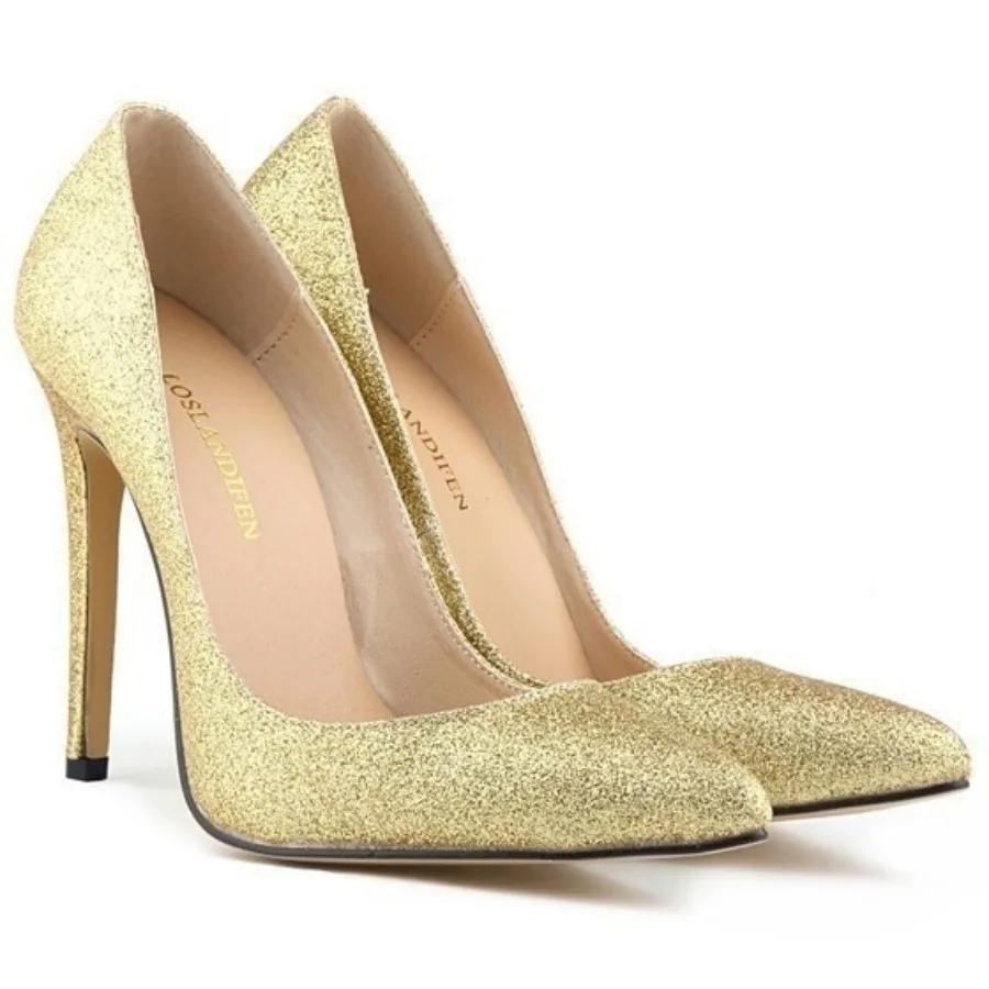 Women Pumps Gold Silver Sequins Fashion Sexy 11cm High Heels Serpentine Pointed Toes Stilettos Office Party Dance Wedding Shoes 35
Women Pumps Gold Silver Sequins Fashion Sexy 11cm High Heels Serpentine Pointed Toes Stilettos Office Party Dance Wedding Shoes 35