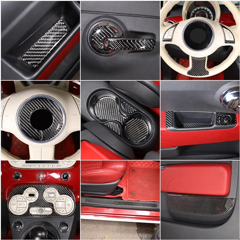 Auto Interior Modified Accessories For Fiat 500 2011- Real Carbon Fiber Center Console Dashboard Trim Sticker Car
Auto Interior Modified Accessories For Fiat 500 2011- Real Carbon Fiber Center Console Dashboard Trim Sticker Car