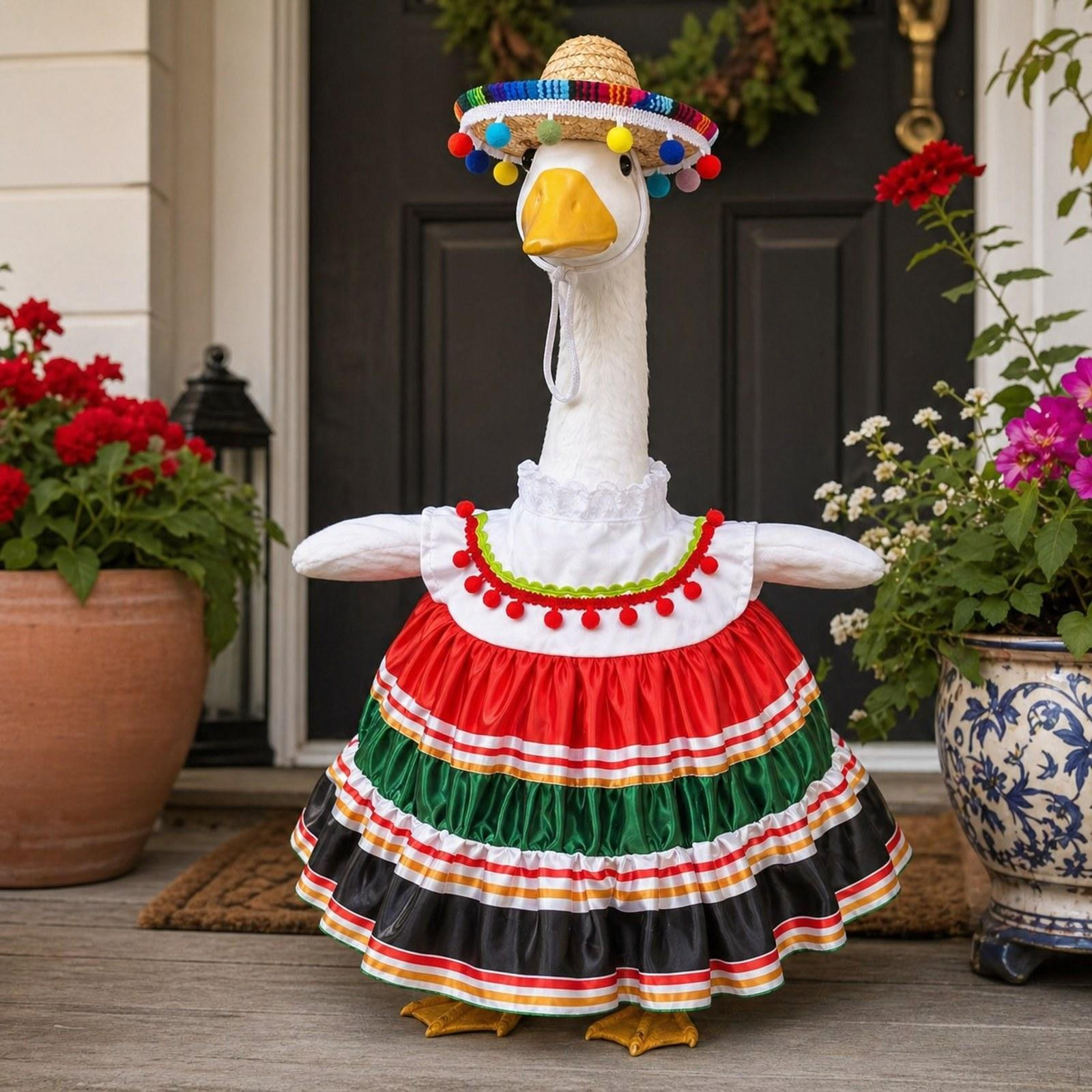 Goose Outfit, -Goose Costume, Mexican Sombrero, Seasonal Festive Costume for Garden Parties, красный
Goose Outfit, -Goose Costume, Mexican Sombrero, Seasonal Festive Costume for Garden Parties, красный