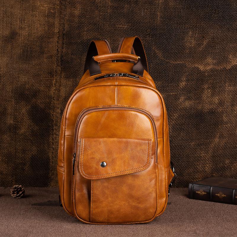 Men s Backpack with A Layer of Cowhide and Multiple Compartments for Travel. Large Capacity, High-end Soft Leather Chest Bag for Men коричневый
Men s Backpack with A Layer of Cowhide and Multiple Compartments for Travel. Large Capacity, High-end Soft Leather Chest Bag for Men коричневый