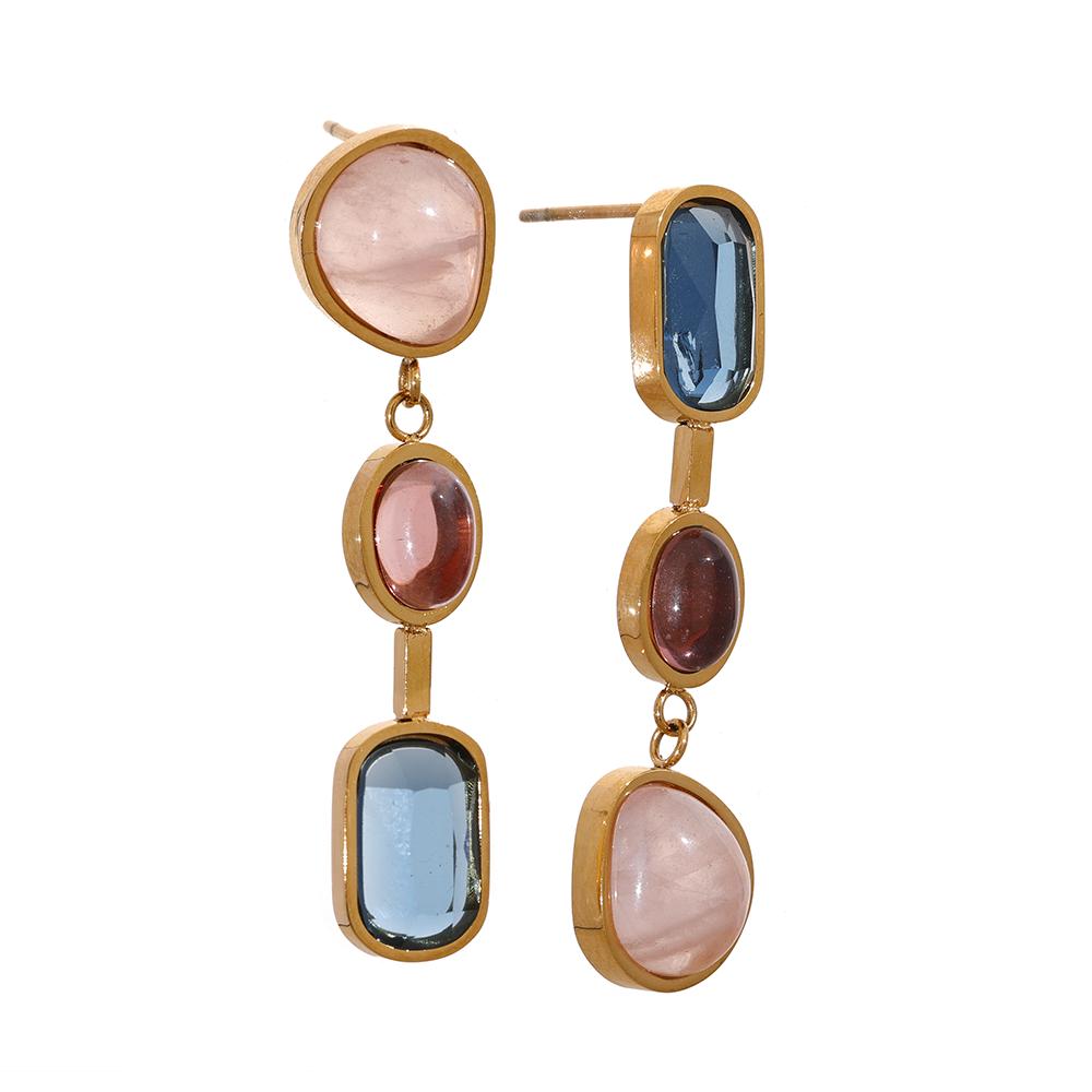 Yhpup 316l Stainless Steel Natural Stone Geometric Drop Dangle Earrings for Women PVD 18k Plated High Quality Fashion Jewelry
Yhpup 316l Stainless Steel Natural Stone Geometric Drop Dangle Earrings for Women PVD 18k Plated High Quality Fashion Jewelry