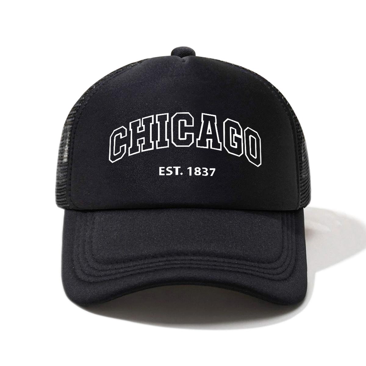 A Chicago printed Half net baseball cap, suitable for sun shading, shopping, parties, outdoor activities, travel, and gifts.
A Chicago printed Half net baseball cap, suitable for sun shading, shopping, parties, outdoor activities, travel, and gifts.