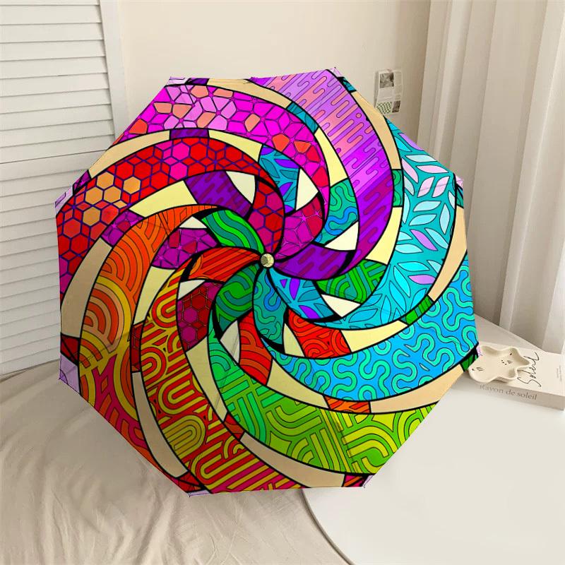 1PC Mandala PatternAutomatic Open/Close Umbrella with Windproof, 8-Rib Sturdy Canopy, Durable Ribs, Fashionable Design1280A
1PC Mandala PatternAutomatic Open/Close Umbrella with Windproof, 8-Rib Sturdy Canopy, Durable Ribs, Fashionable Design1280A