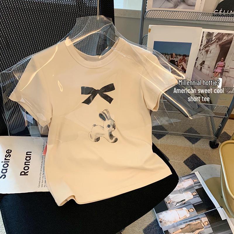 Женская футболка с круглым вырезом, лето 2024 г.: Чистый хлопок, короткие рукава, милый и стильный стиль XL
Женская футболка с круглым вырезом, лето 2024 г.: Чистый хлопок, короткие рукава, милый и стильный стиль XL