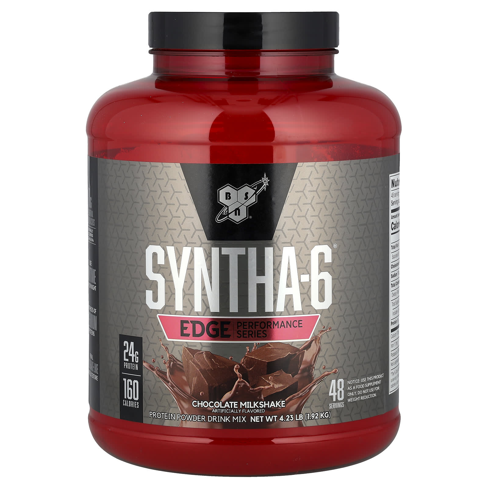 Synta-6 Edge, Protein Powder Drink Mix, Chocolate Milkshake, 4.02 Lb (1.82 Kg)
Synta-6 Edge, Protein Powder Drink Mix, Chocolate Milkshake, 4.02 Lb (1.82 Kg)