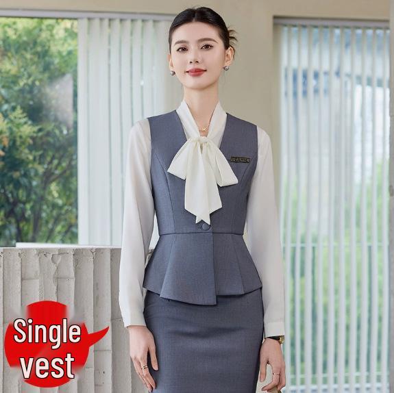 Women s Professional Suit Vest and Skirt Set for Spring/Autumn - New Styles for Beauty Salon and Medical Aesthetics Staff. L
Women s Professional Suit Vest and Skirt Set for Spring/Autumn - New Styles for Beauty Salon and Medical Aesthetics Staff. L