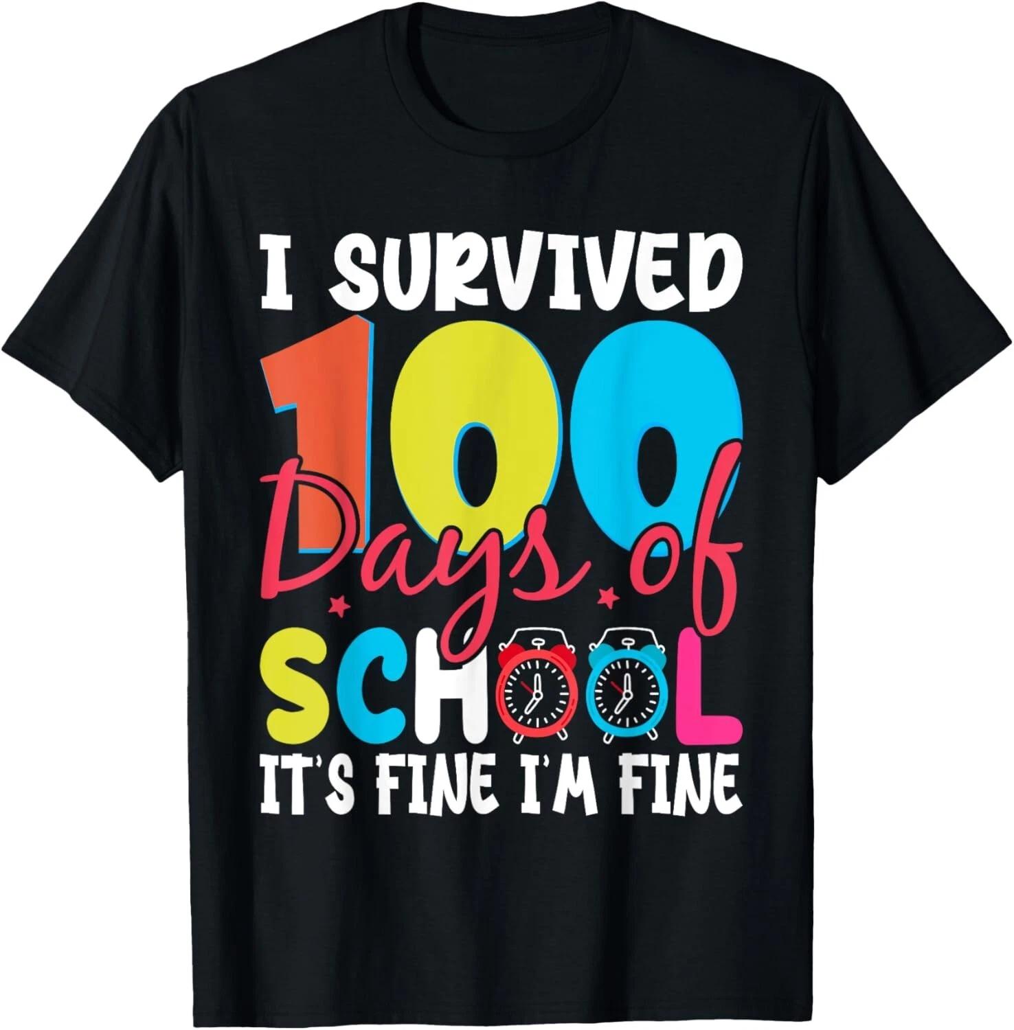 I Survived 100 Days Of School It_s Fine I_m Fine 100th Day Gift Unisex T-Shirt S
I Survived 100 Days Of School It_s Fine I_m Fine 100th Day Gift Unisex T-Shirt S