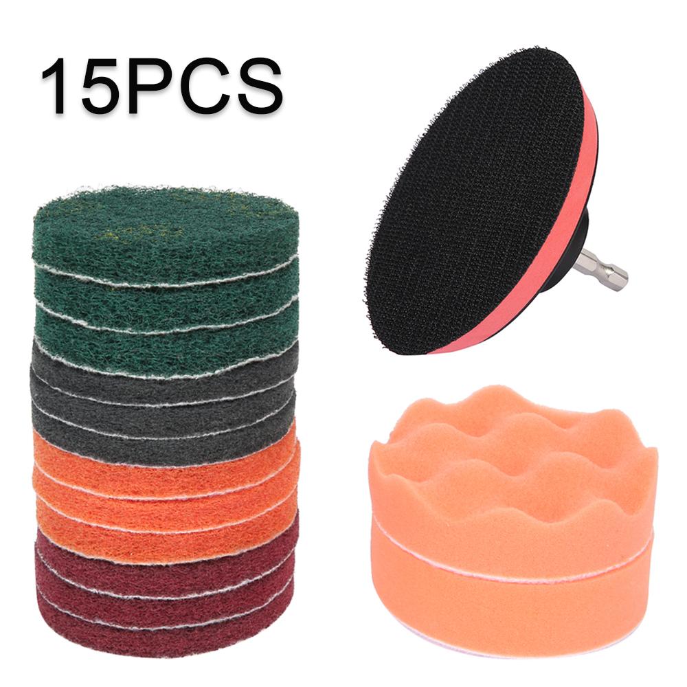 4 inch Power Scrubber Scouring Pad Rotary Tool Fitting Electric Soft Drill Pad Tubs Glass Stone Tile Cleaning Kit for Polishing
4 inch Power Scrubber Scouring Pad Rotary Tool Fitting Electric Soft Drill Pad Tubs Glass Stone Tile Cleaning Kit for Polishing