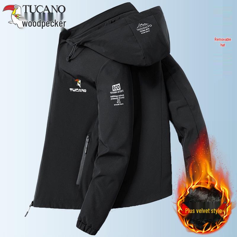 Woodpecker Men s Fleece-Lined Jacket with Detachable Hood for Spring and Autumn L
Woodpecker Men s Fleece-Lined Jacket with Detachable Hood for Spring and Autumn L