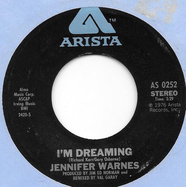 7inch Record JENNIFER WARNES Im Dreaming AS0252 Arista 1977 US Rock Used
7inch Record JENNIFER WARNES Im Dreaming AS0252 Arista 1977 US Rock Used