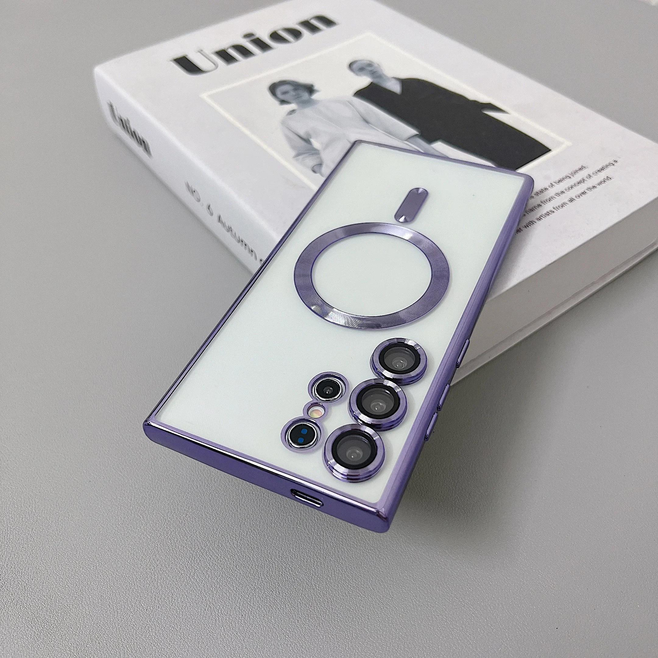 Прозрачный чехол с покрытием MagSafe для Samsung Galaxy S25 S24 S22 S21 S23 Ultra Plus Магнитная беспроводная зарядка Силиконовая мягкая обложка For S22
Прозрачный чехол с покрытием MagSafe для Samsung Galaxy S25 S24 S22 S21 S23 Ultra Plus Магнитная беспроводная зарядка Силиконовая мягкая обложка For S22