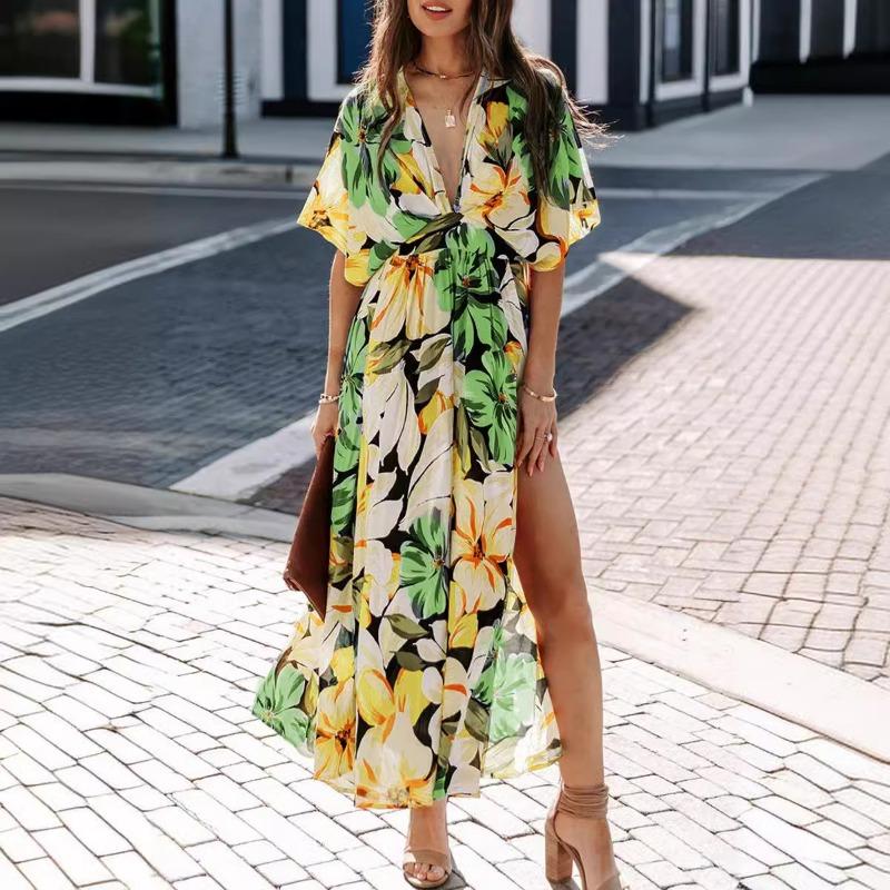 Women s Sexy High Waist Fashion Printed Split Dresses зелений
Women s Sexy High Waist Fashion Printed Split Dresses зелений