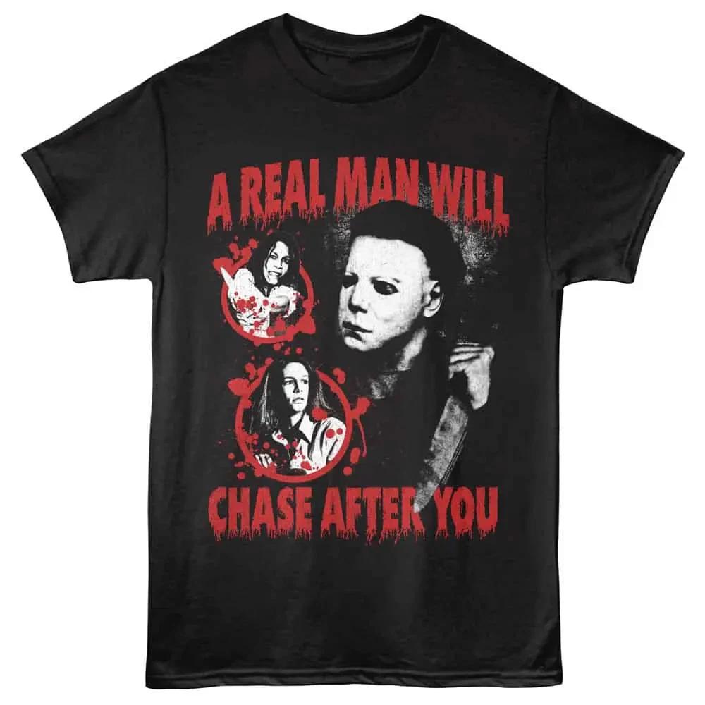 Halloween a Real Man will Chase After You Men s T Shirt M
Halloween a Real Man will Chase After You Men s T Shirt M