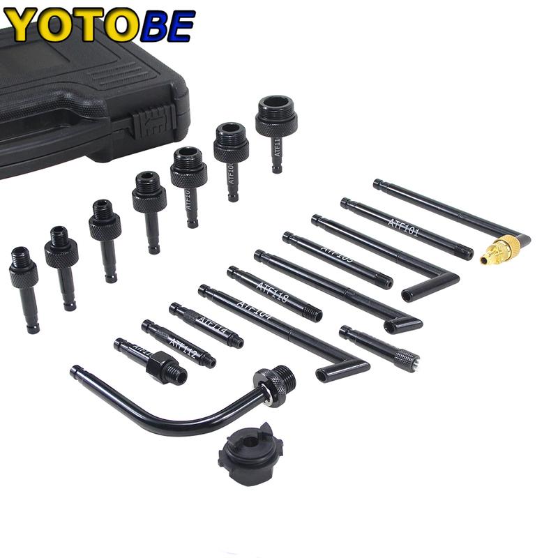 20Pcs ATF Filler Adapters Transmission Oil Pump Dispenser Tool Set for BMW Ford - Automotive Maintenance Equipment
20Pcs ATF Filler Adapters Transmission Oil Pump Dispenser Tool Set for BMW Ford - Automotive Maintenance Equipment