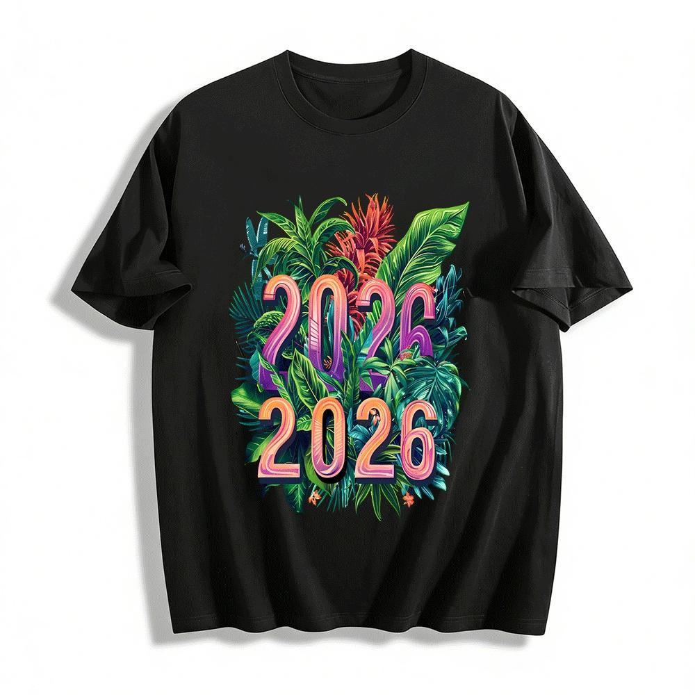 2026 Tropical Jungle Style Graphic Print Casual Short Sleeve Top Pure cotton T-shirt XXS
2026 Tropical Jungle Style Graphic Print Casual Short Sleeve Top Pure cotton T-shirt XXS