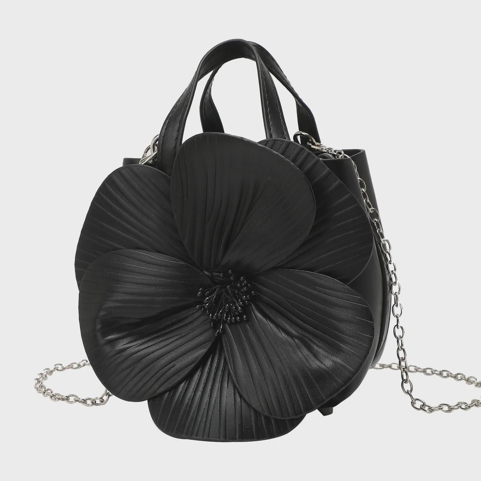 Жіноча вечірня сумочка з квітковими пелюстками - модна сумка через плече на ланцюжку чорний
Жіноча вечірня сумочка з квітковими пелюстками - модна сумка через плече на ланцюжку чорний