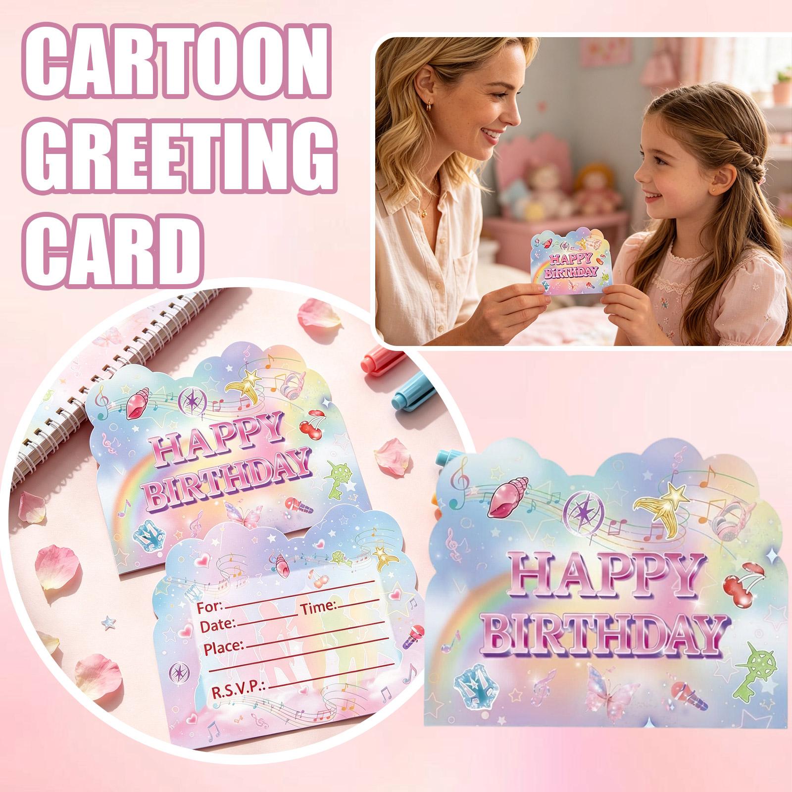10pcs Idol Birthday Party Invitation Cards one size
10pcs Idol Birthday Party Invitation Cards one size
