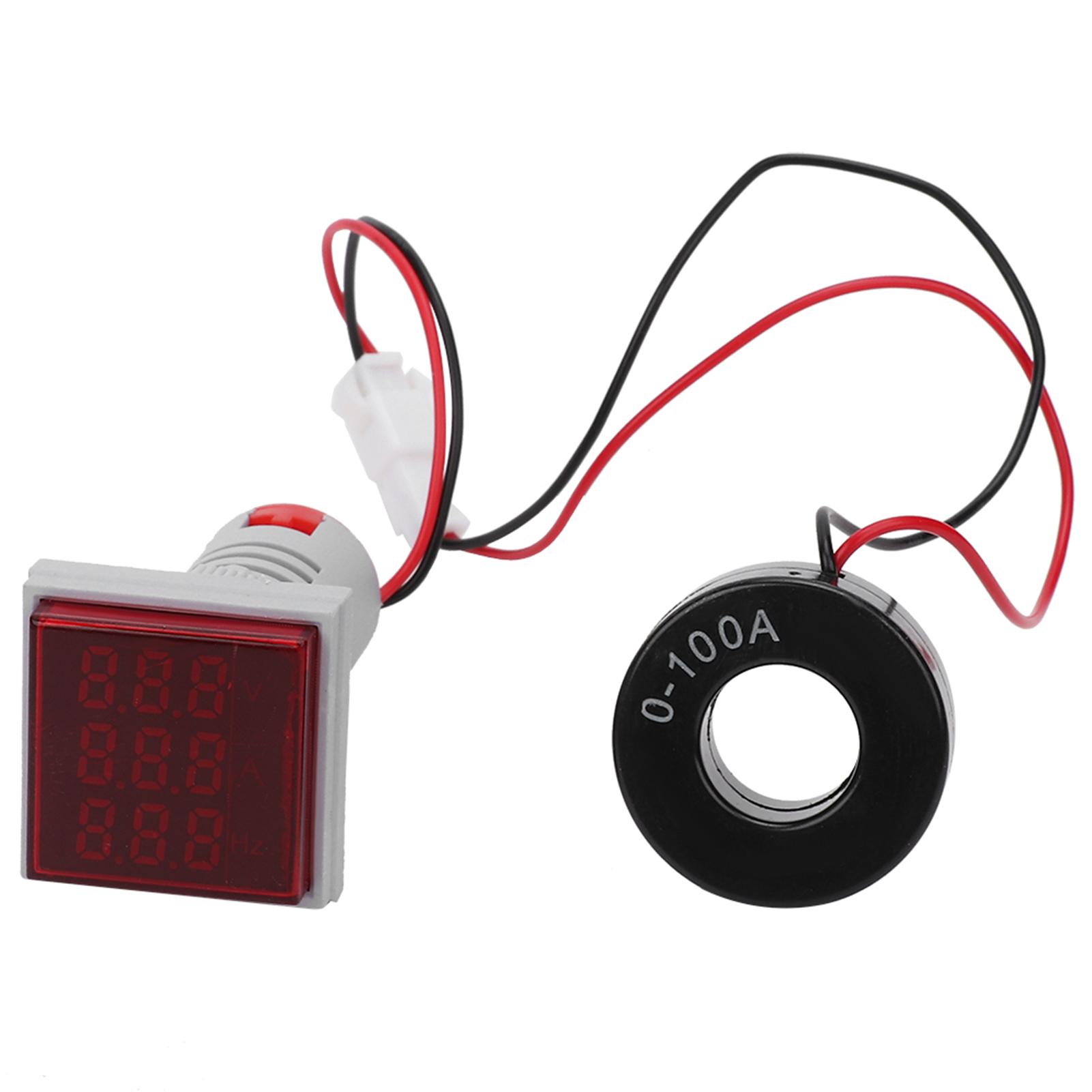 Square Digital Display AC Voltage Current Frequency 3 in 1 Signal Indication Meter Light(Red)
Square Digital Display AC Voltage Current Frequency 3 in 1 Signal Indication Meter Light(Red)