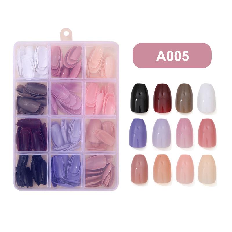 Solid color nail piece Source Nail patch 12 color boxed glossy nail piece 288 pieces
Solid color nail piece Source Nail patch 12 color boxed glossy nail piece 288 pieces
