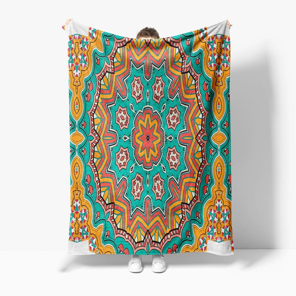 Boho Mandala Print Throw Blanket Colorful Geometric Pattern Decorative Sofa Cover for Living Room Bedroom Cushion Cover 75x100cm
Boho Mandala Print Throw Blanket Colorful Geometric Pattern Decorative Sofa Cover for Living Room Bedroom Cushion Cover 75x100cm