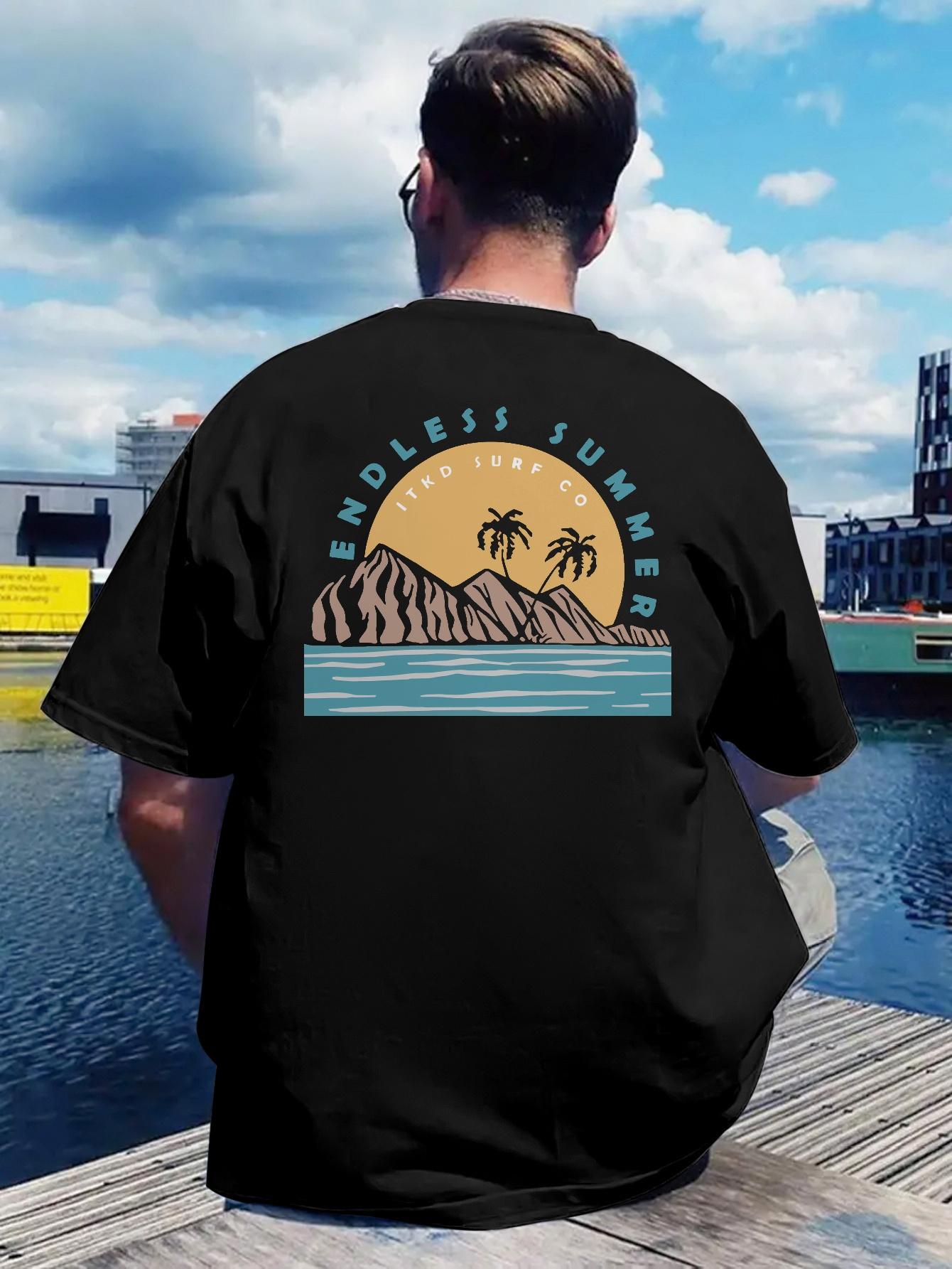 Black T-shirt with Endless Summer Graphic - Palm Trees & Mountain Design S
Black T-shirt with Endless Summer Graphic - Palm Trees & Mountain Design S