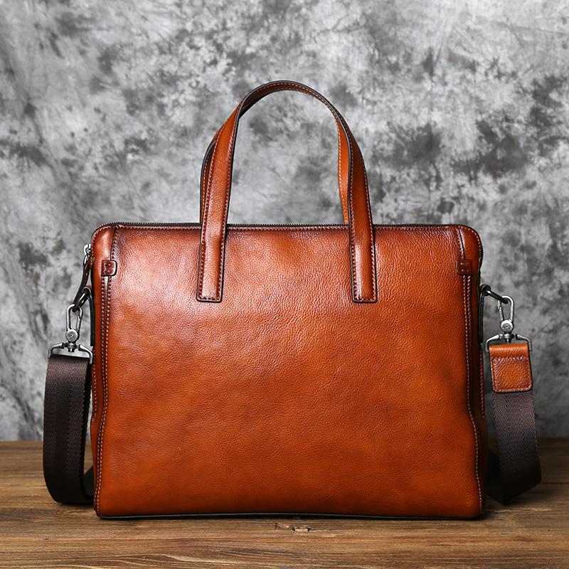 NZPJ Men Leather Handbag First Layer Cowhide Business Computer Bag Large-capacity One-shoulder Messenger Bag for 14 Inch Laptop коричневий
NZPJ Men Leather Handbag First Layer Cowhide Business Computer Bag Large-capacity One-shoulder Messenger Bag for 14 Inch Laptop коричневий