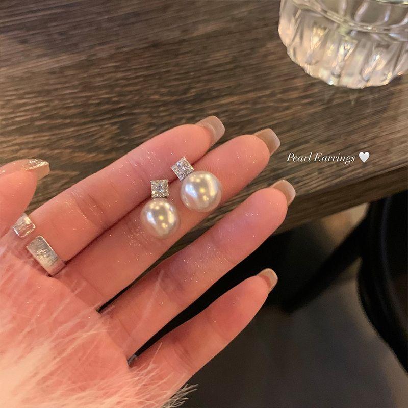 for Spring and Summer ~ Square Sparking Zirconium Pearl Earrings Fancy Accessible Luxury Earrings Female Niche Style Beautiful Elegant Earrings S925 Silver Needle-Pair of Pearl Earrings
for Spring and Summer ~ Square Sparking Zirconium Pearl Earrings Fancy Accessible Luxury Earrings Female Niche Style Beautiful Elegant Earrings S925 Silver Needle-Pair of Pearl Earrings