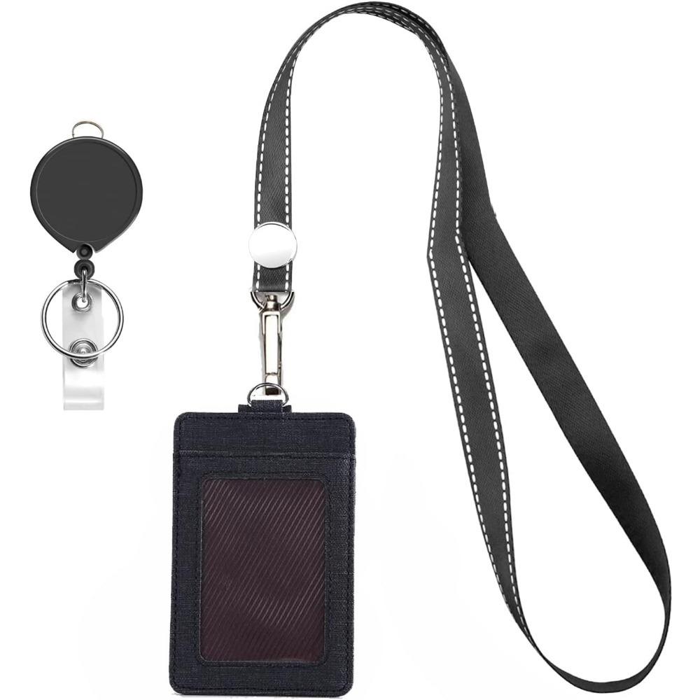 Cruise Lanyards with PU Leather Vertical ID Badges Holder and Black Retractable Badge Reel,USB Pack of 1 United States
Cruise Lanyards with PU Leather Vertical ID Badges Holder and Black Retractable Badge Reel,USB Pack of 1 United States
