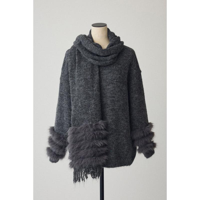 Women s Faux Fur Scarf & Coat, Loose V-Neck Knitted Sweater Set One Size сірий колір
Women s Faux Fur Scarf & Coat, Loose V-Neck Knitted Sweater Set One Size сірий колір